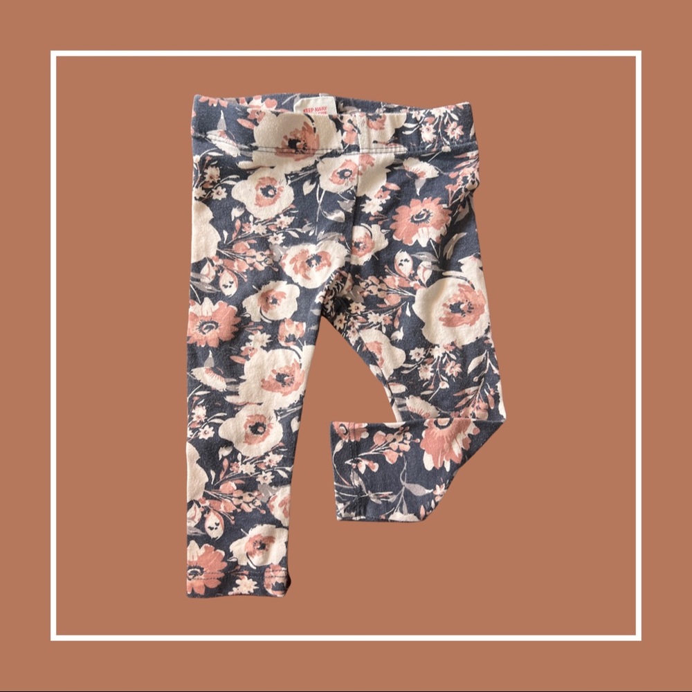 Floral Leggings—3/6mo